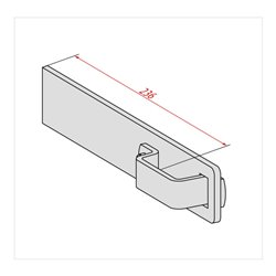 Hymer Wandhaken gerade, Stahl