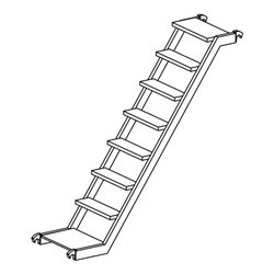 Hymer Treppe, 2,50 m x 0,53 m
