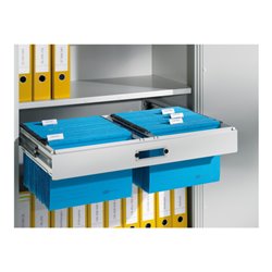 C+P Hängerahmen für Hefter DIN A4, für Aktenschrank mit Drehtüren B930xT400mm Farbe Lichtgrau