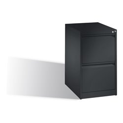 C+P Hängeregistraturschrank Acurado DIN A4, 2 Schubladen, einbahnig Schwarzgrau