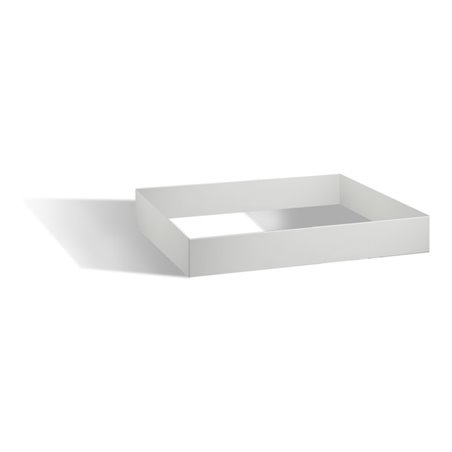 C+P Sockel für Flachablageschrank DIN A1, Höhe 100 mm Farbe Lichtgrau
