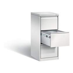 C+P Hängeregistraturschrank Acurado für Hängehefter DIN A4, 3 Schubladen, einbahnig Front Lichtgrau Korpus Lichtgrau