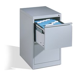 C+P Hängeregistraturschrank Acurado für Hängehefter DIN A4, 2 Schubladen, einbahnig Front Lichtgrau Korpus Lichtgrau