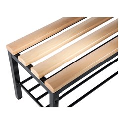 C+P Umkleidebank Basic, H420xB1000xT353mm Farbe Gestell Schwarzgrau