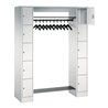 C+P Offene Garderobe mit Schließfächern für 10 Personen, H1950xB1430xT480mm Front Lichtgrau Korpus Lichtgrau