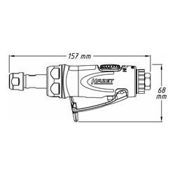 HAZET Stabschleifer, gerade 9032N-1