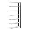 Schulte Anbauregal Stecksystem MULTIplus85, 7 Fachböden, einseitig nutzbar, Tiefe 300 mm, Aussteifung durch Kreuzstrebe, schwarz