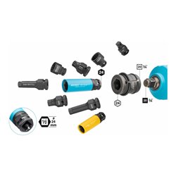 HAZET Schlag-, Maschinenschrauber-Adapter 1003S-1 Vierkant hohl 20 mm (3/4 Zoll) Innen-Sechskant Profil