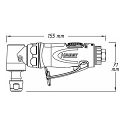 HAZET Stabschleifer, abgewinkelt 9032N-5