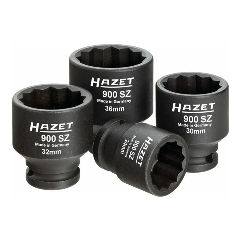 HAZET Antriebs-, Gelenk-, Achswellen-Satz 900SZ/4 Vierkant hohl 12,5 mm (1/2 Zoll) Außen-Doppel-Sechskant-Tractionsprofil 24 - 3