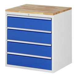 Rau Schubladenschrank Buche-Top und 4 x Schubl.-XL 4x180mm
