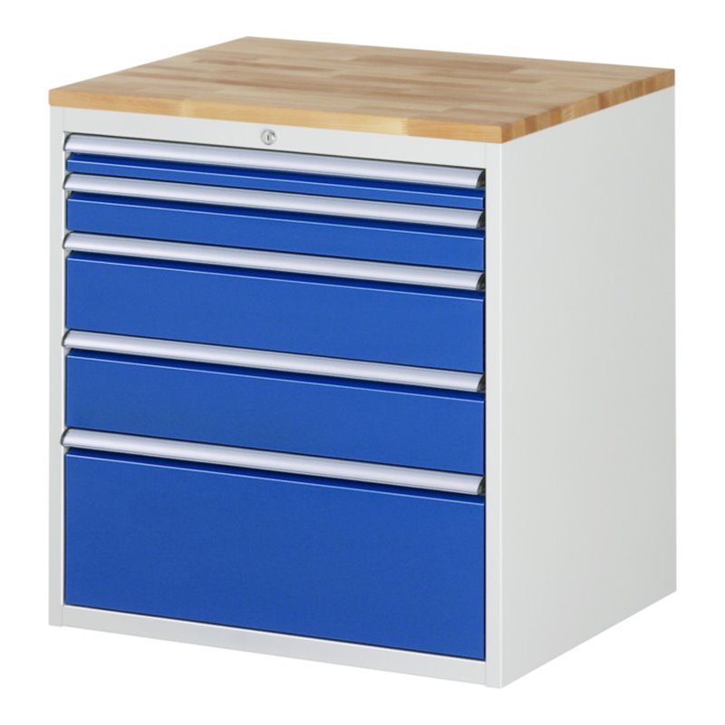Rau Schubladenschrank Buche-Top und 5 x Schubl.-XL 1x60 1x90 2x150 1x270mm