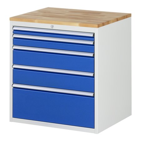 Rau Schubladenschrank Buche-Top und 5 x Schubl.-XL 1x60 1x90 2x150 1x270mm