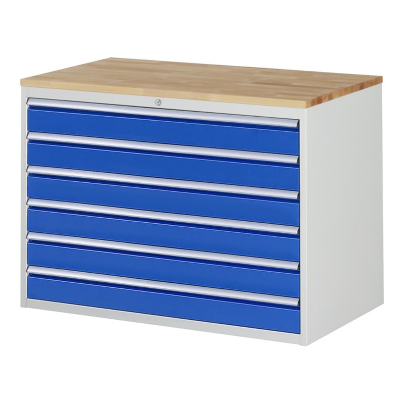 Rau Schubladenschrank Buche-Top und 6 x Schubl.-XXL 6x120mm