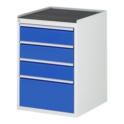 Rau Schubladenschrank m. Anti-Rutsch-Matte 4 Schubl.-L 3x150 1x270mm