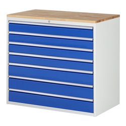 Rau Schubladenschrank Buche-Top und 7 x Schubl.-XXL 4x120 3x150mm