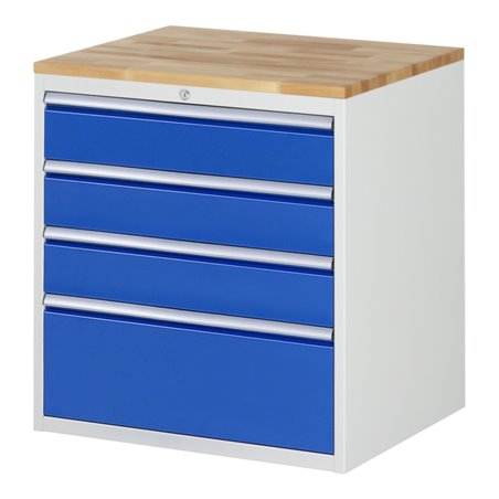 Rau Schubladenschrank Buche-Top und 4 x Schubl.-XL 3x150 1x270mm