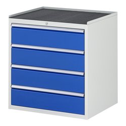 Rau Schubladenschrank m. Anti-Rutsch-Matte 4 Schubl.-XL 4x180mm