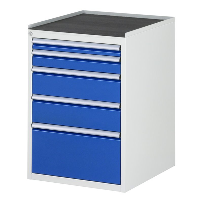 Rau Schubladenschrank m. Anti-Rutsch-Matte 5 Schubl.-L 1x60 1x90 2x150 1x270