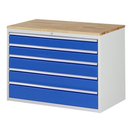Rau Schubladenschrank Buche-Top und 5 x Schubl.-XXL 2x120 2x150 1x180mm