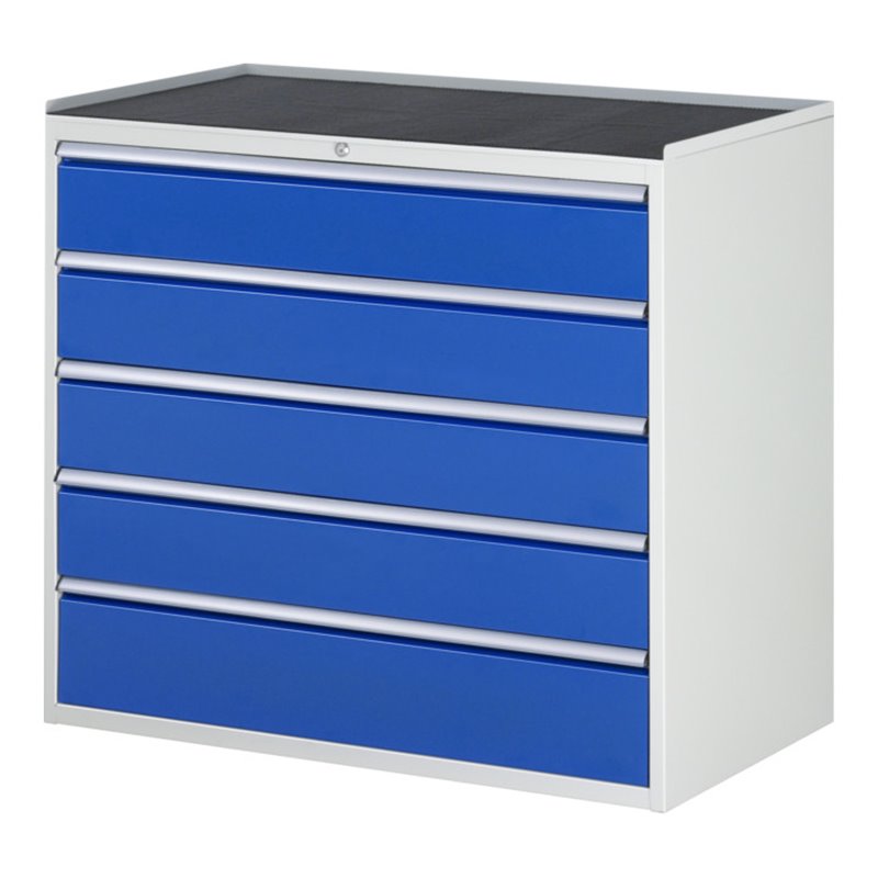 Rau Schubladenschrank m. Anti-Rutsch-Matte 5 Schubl.-XXL 4x180 1x210mm