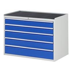 Rau Schubladenschrank m. Anti-Rutsch-Matte 5 Schubl.-XXL 2x120 2x150 1x180mm