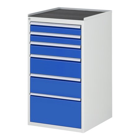 Rau Schubladenschrank m. Anti-Rutsch-Matte 6 Schubl.-L 2x90 1x120 2x180 1x270mm