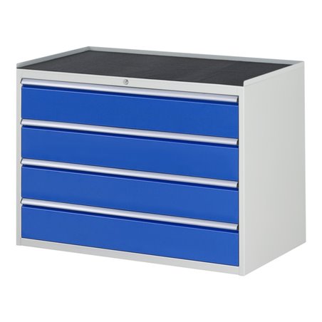 Rau Schubladenschrank m. Anti-Rutsch-Matte 4 Schubl.-XXL 4x180mm