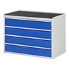 Rau Schubladenschrank m. Anti-Rutsch-Matte 4 Schubl.-XXL 4x180mm