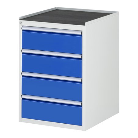 Rau Schubladenschrank m. Anti-Rutsch-Matte 4 Schubl.-L 4x180mm