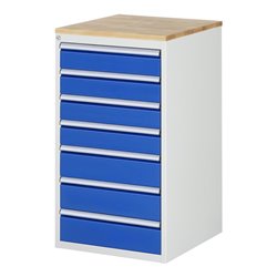 Rau Schubladenschrank Buche-Top und 7 x Schubl.-L 4x120 3x150mm