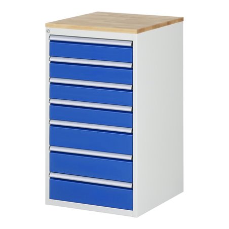 Rau Schubladenschrank Buche-Top und 7 x Schubl.-L 4x120 3x150mm