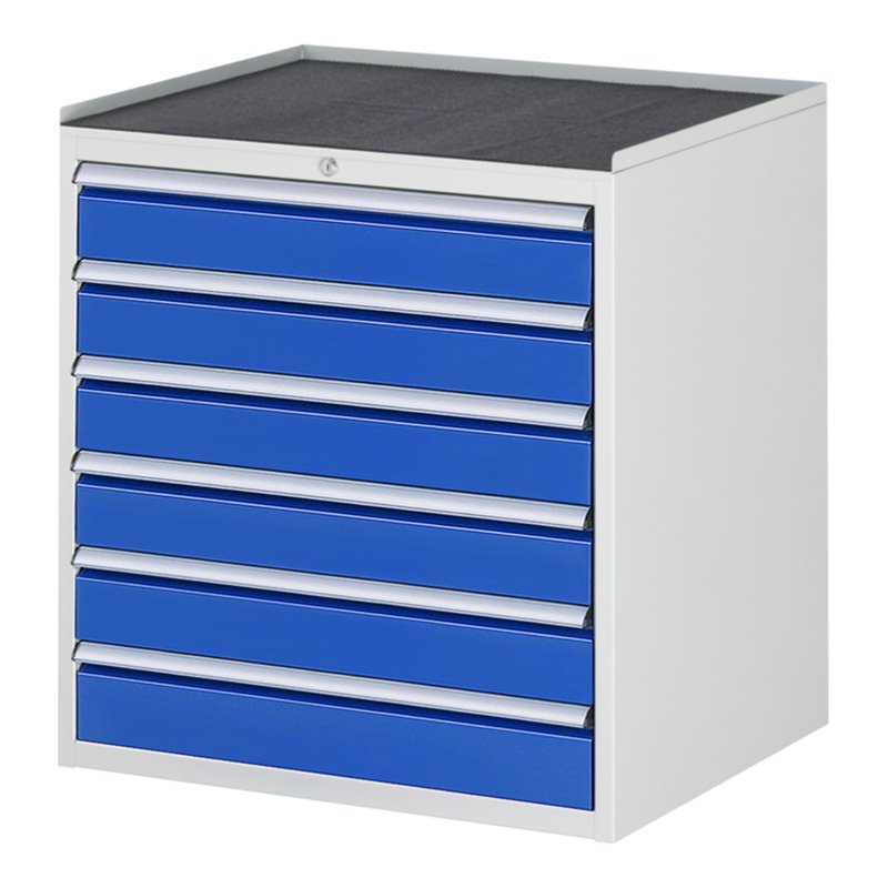 Rau Schubladenschrank m. Anti-Rutsch-Matte 6 Schubl.-XL 6x120mm