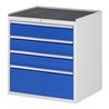 Rau Schubladenschrank m. Anti-Rutsch-Matte 4 Schubl.-XL 3x150 1x270mm