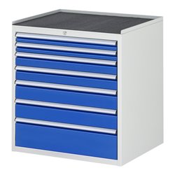 Rau Schubladenschrank m. Anti-Rutsch-Matte 7 Schubl.-XL 2x60 2x90 2x120 1x180mm