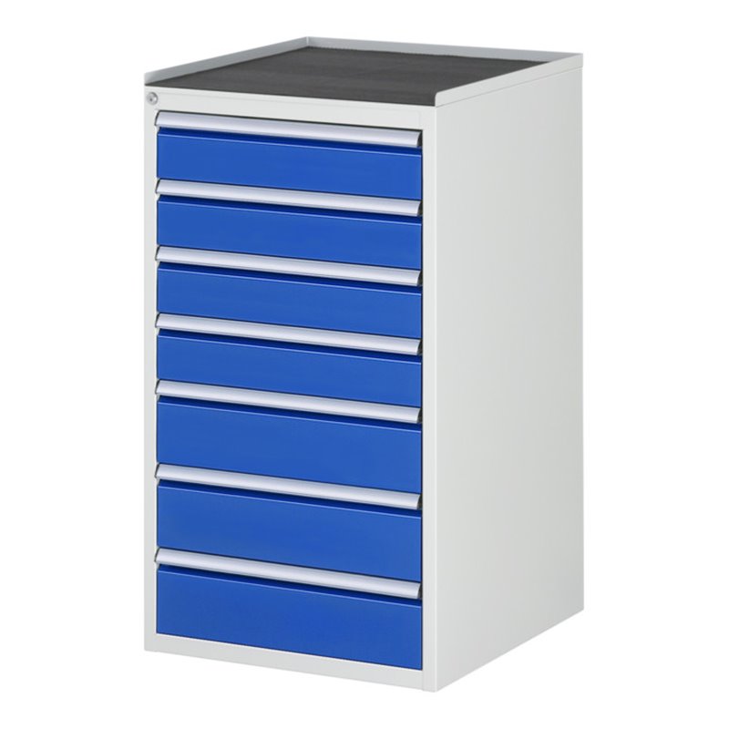 Rau Schubladenschrank m. Anti-Rutsch-Matte 7 Schubl.-L 4x120 3x150mm