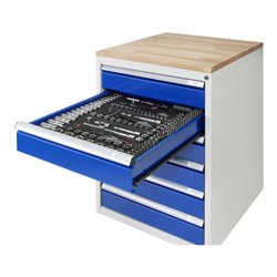 Rau Schubladenschrank m. Anti-Rutsch-Matte 5 Schubl.-XL 3x150 2x240mm