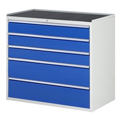 Rau Schubladenschrank m. Anti-Rutsch-Matte 5 Schubl.-XXL 3x150 2x240mm