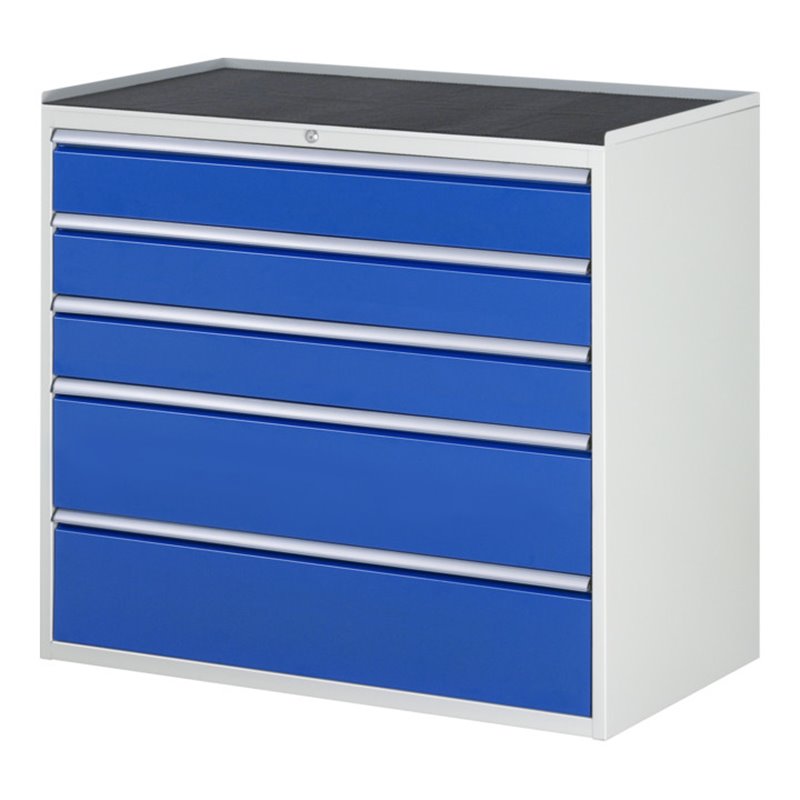 Rau Schubladenschrank m. Anti-Rutsch-Matte 5 Schubl.-XXL 3x150 2x240mm