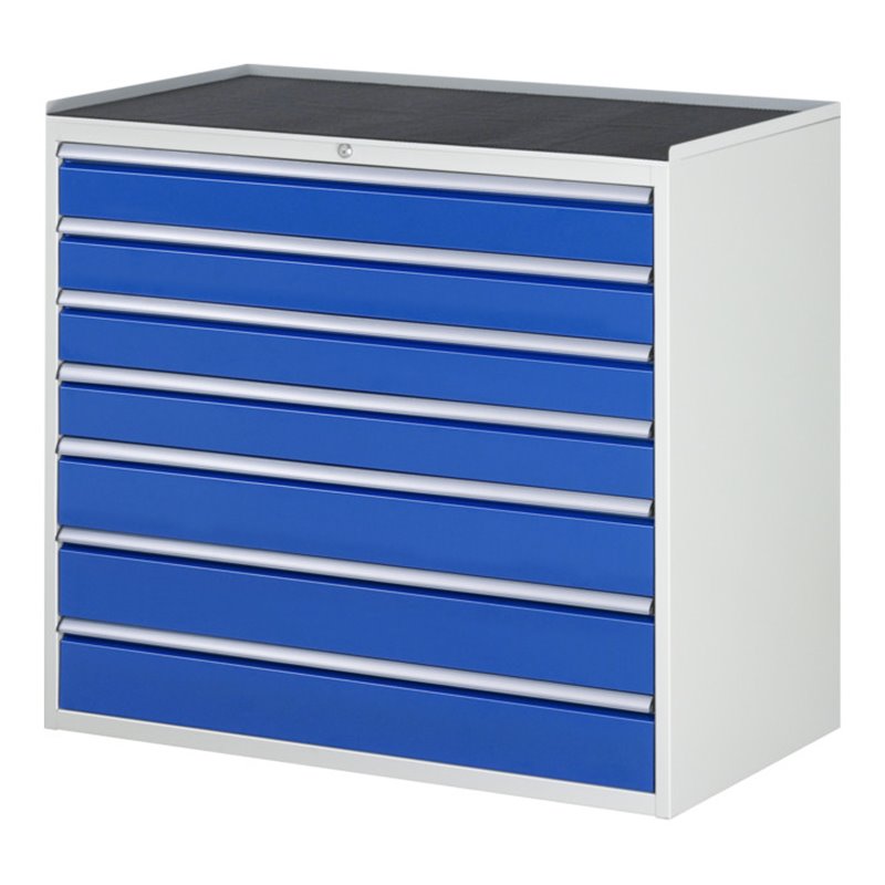 Rau Schubladenschrank m. Anti-Rutsch-Matte 7 Schubl.-XXL 4x120 3x150mm