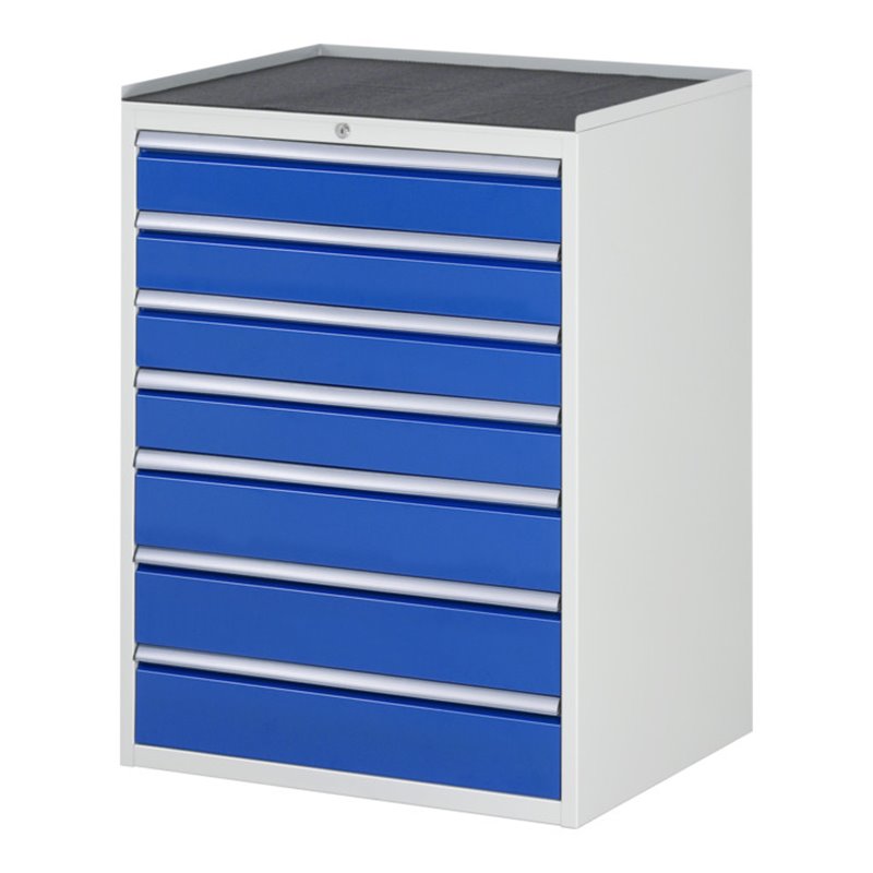 Rau Schubladenschrank m. Anti-Rutsch-Matte 7 Schubl.-XL 4x120 3x150mm