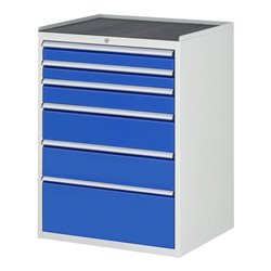 Rau Schubladenschrank m. Anti-Rutsch-Matte 6 Schubl.-XL 2x90 1x120 2x180 1x270mm