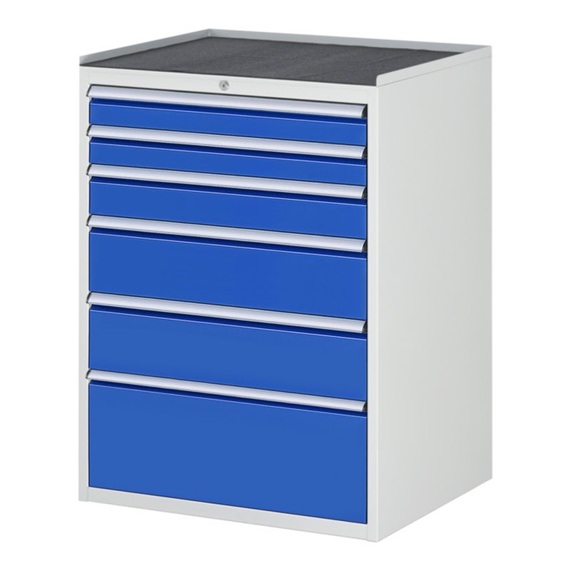 Rau Schubladenschrank m. Anti-Rutsch-Matte 6 Schubl.-XL 2x90 1x120 2x180 1x270mm