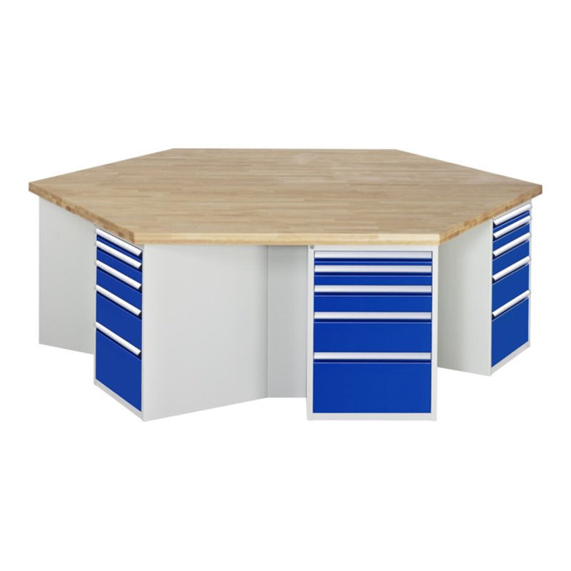 Rau Gruppenwerkbank Modell 4099, KL 1350mm x B 2700 x T 2340 x H 890mm