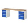 Rau Werkbank Modell 7510 mit 8 Schubladen BxTxH 2500x900x840mm