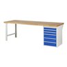 Rau Werkbank Modell 7515 mit 6 Schubladen BxTxH 2500x900x840mm