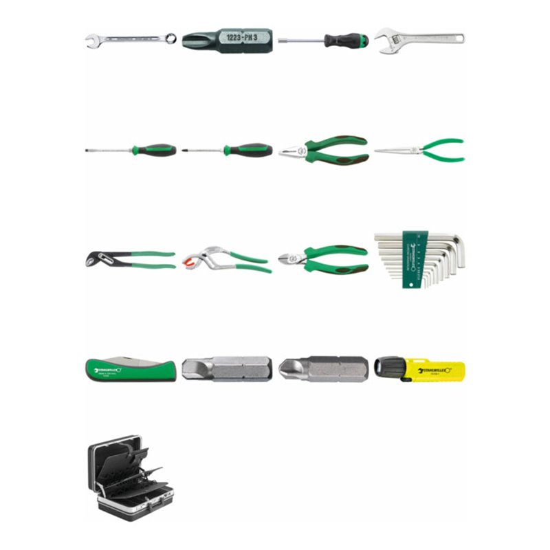 Stahlwille Bordwerkzeugsatz i.Koffer Nr.13209 Gewicht 9kg 57tlg.