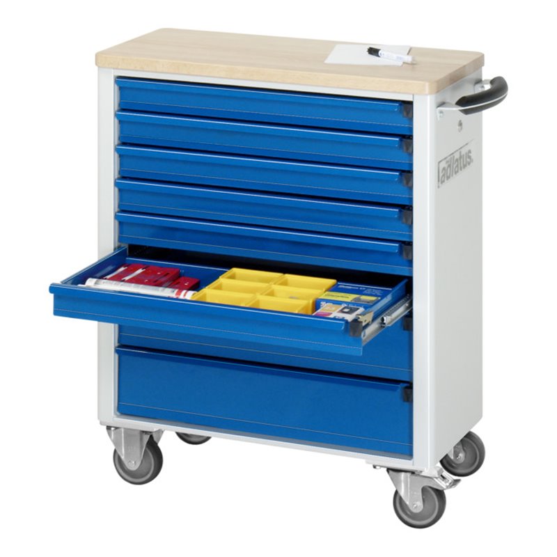 Rau Werkzeugwagen mit 8 Schubladen Buche BxTxH 700x350x860mm