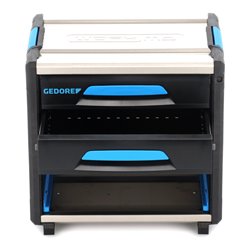 Gedore Werkzeugbox WorkMo B2, 2 Schubladen, 1 Fach, Plastik/Alu, mit Zubehör abschließbar, leer, Werkzeug-Mobil 1110 WM-221