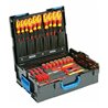 Gedore VDE-Werkzeugkoffer HYBRID, Set 53-tlg, gefüllt, Werkzeug für Elektriker, Kunststoffkoffer, VDE-isoliert, 1100-1094